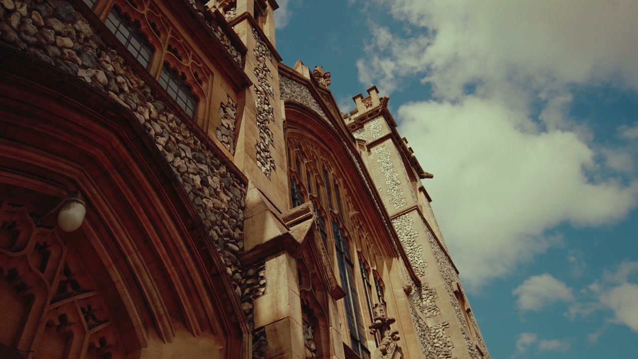 Gothic Architecture of Historic Cambridge Building