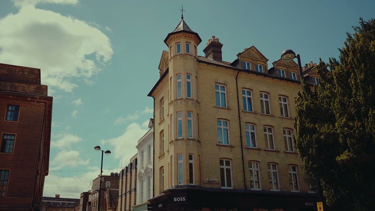 Historic Corner Building in Cambridge