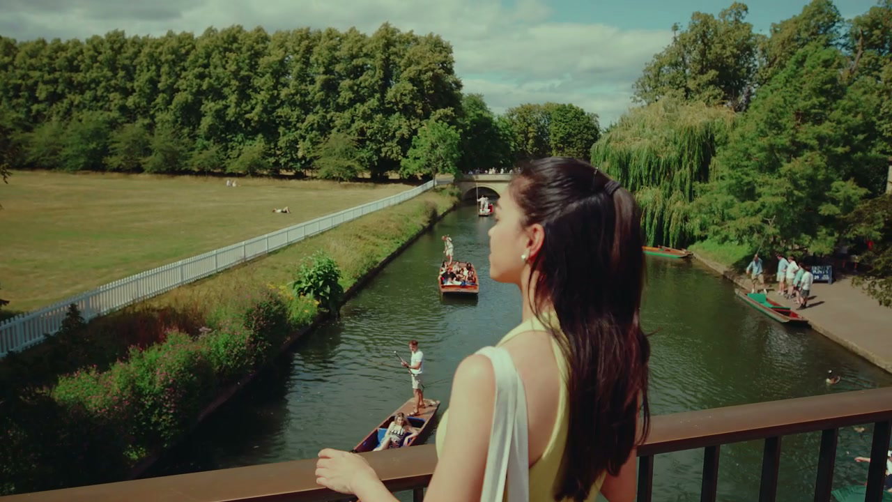 Woman Watching Punting in Cambridge