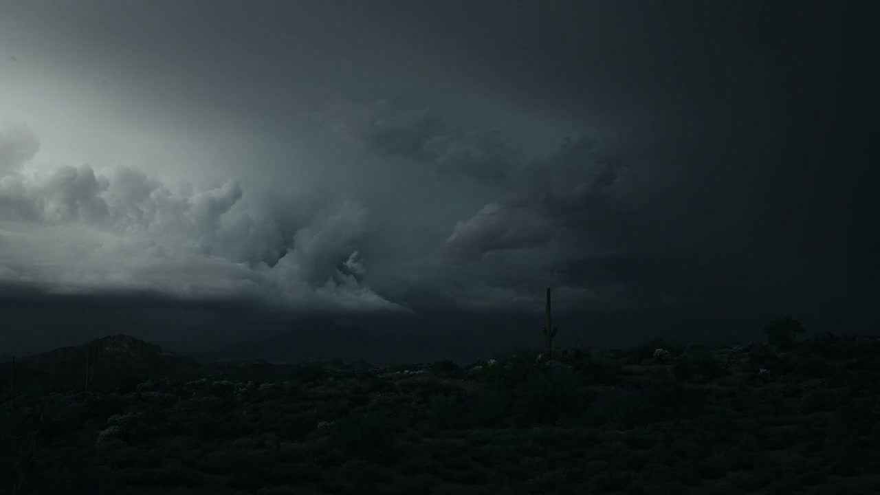 Dramatic Lightning in Desert Storm