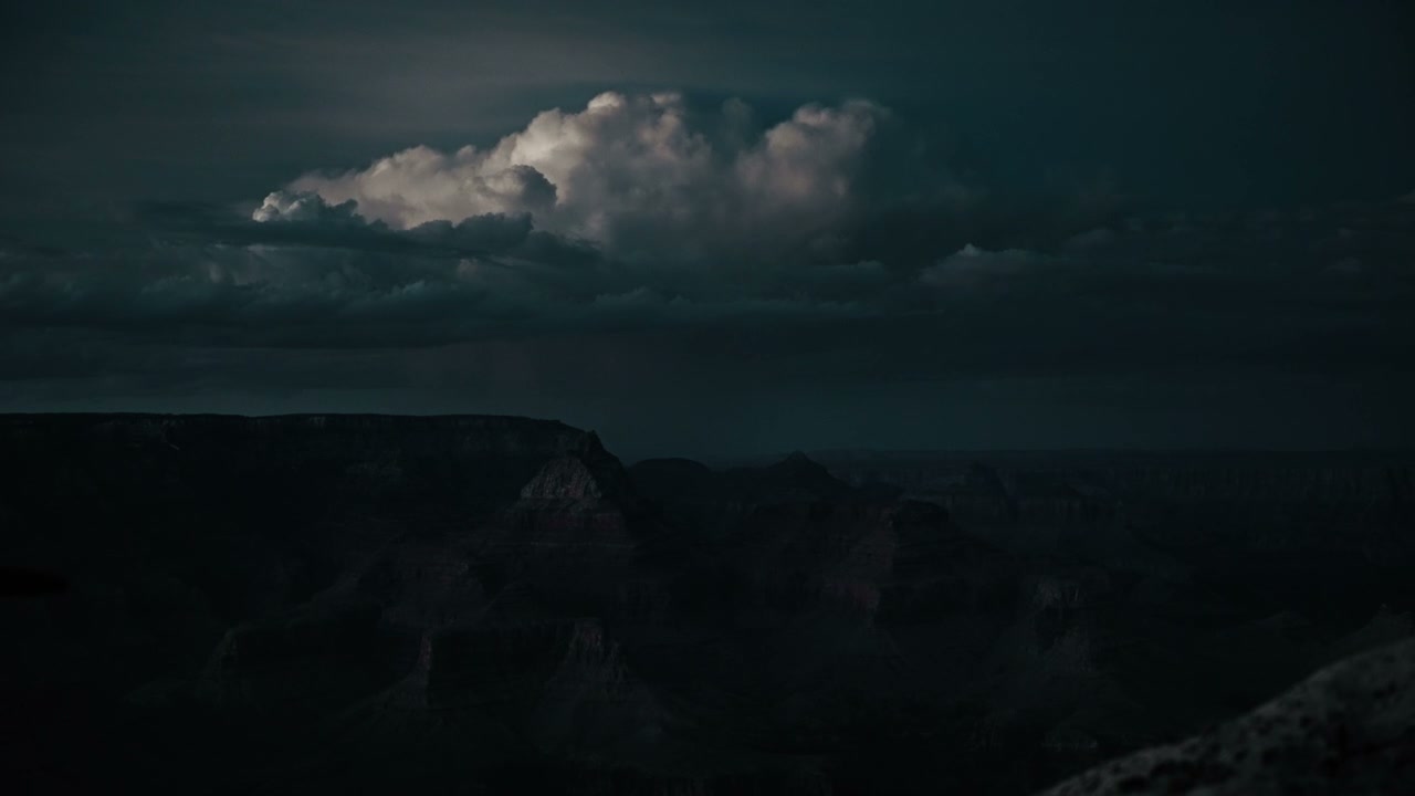 Dramatic Lightning Storm Over Canyon