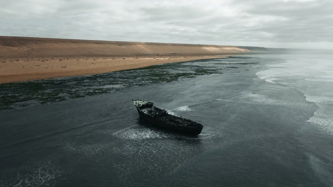 Shipwreck on Moroccan Coastline
