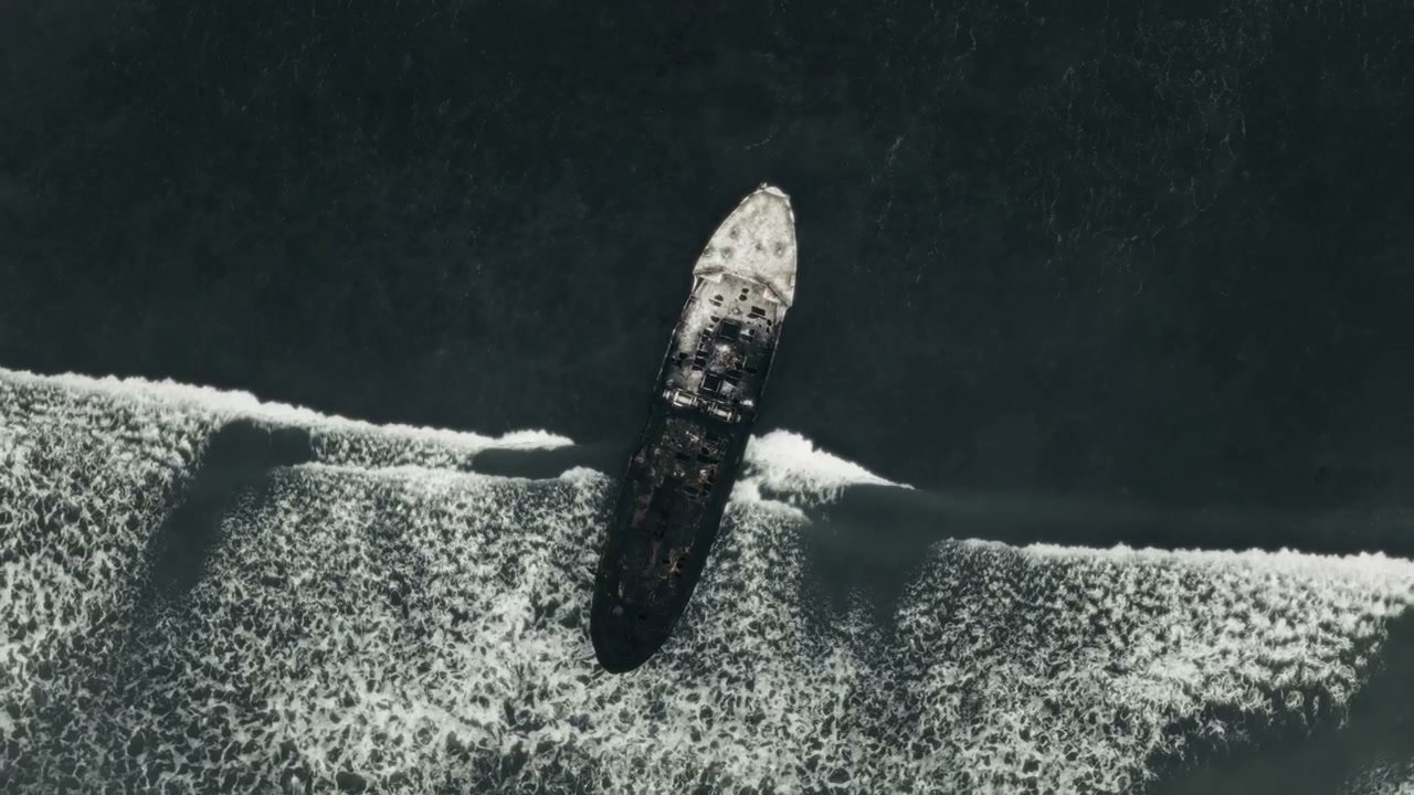 Aerial Shipwreck on Moroccan Coast