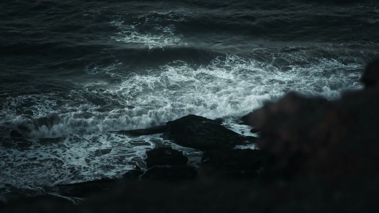 Dark Waves Crashing on Moroccan Coast