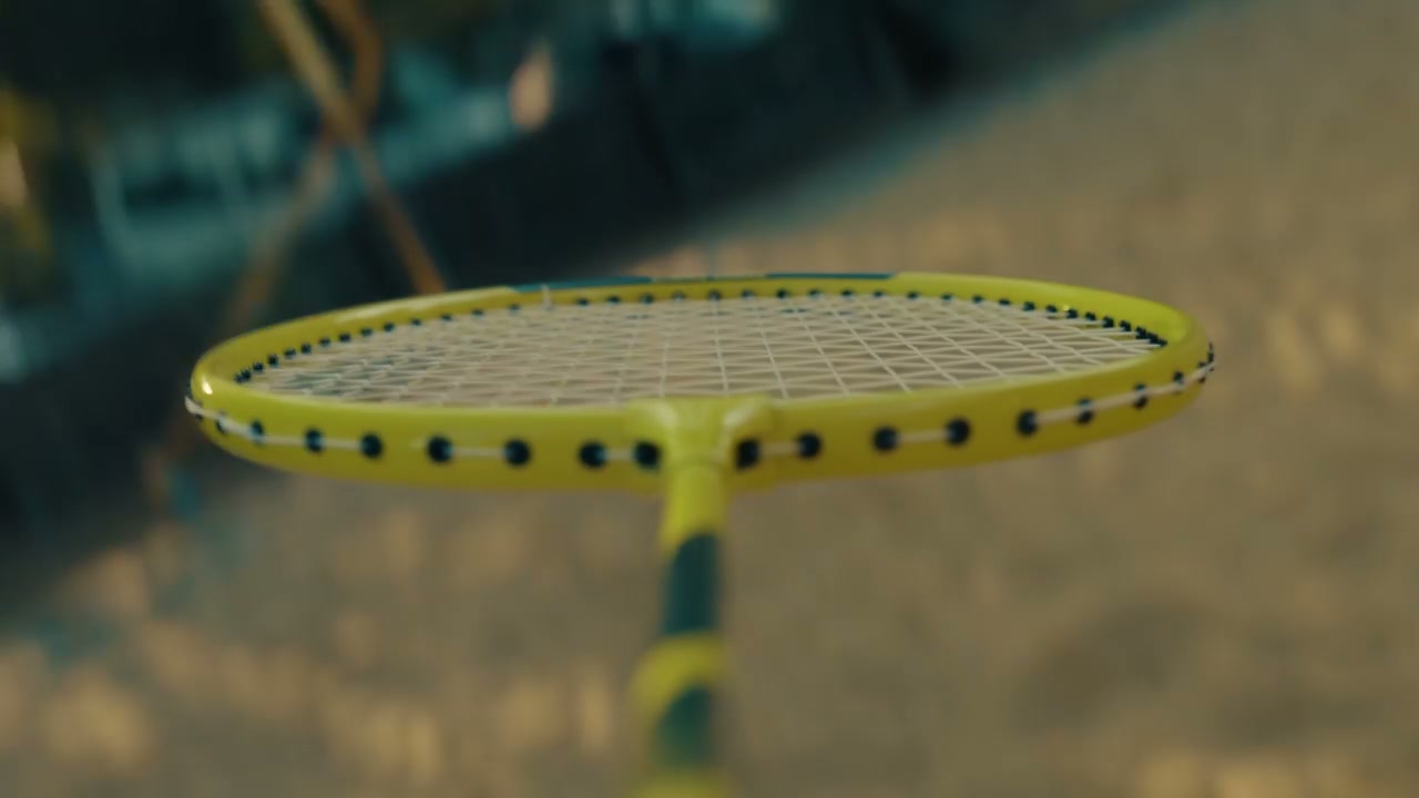 Badminton Racket Playing Close-Up