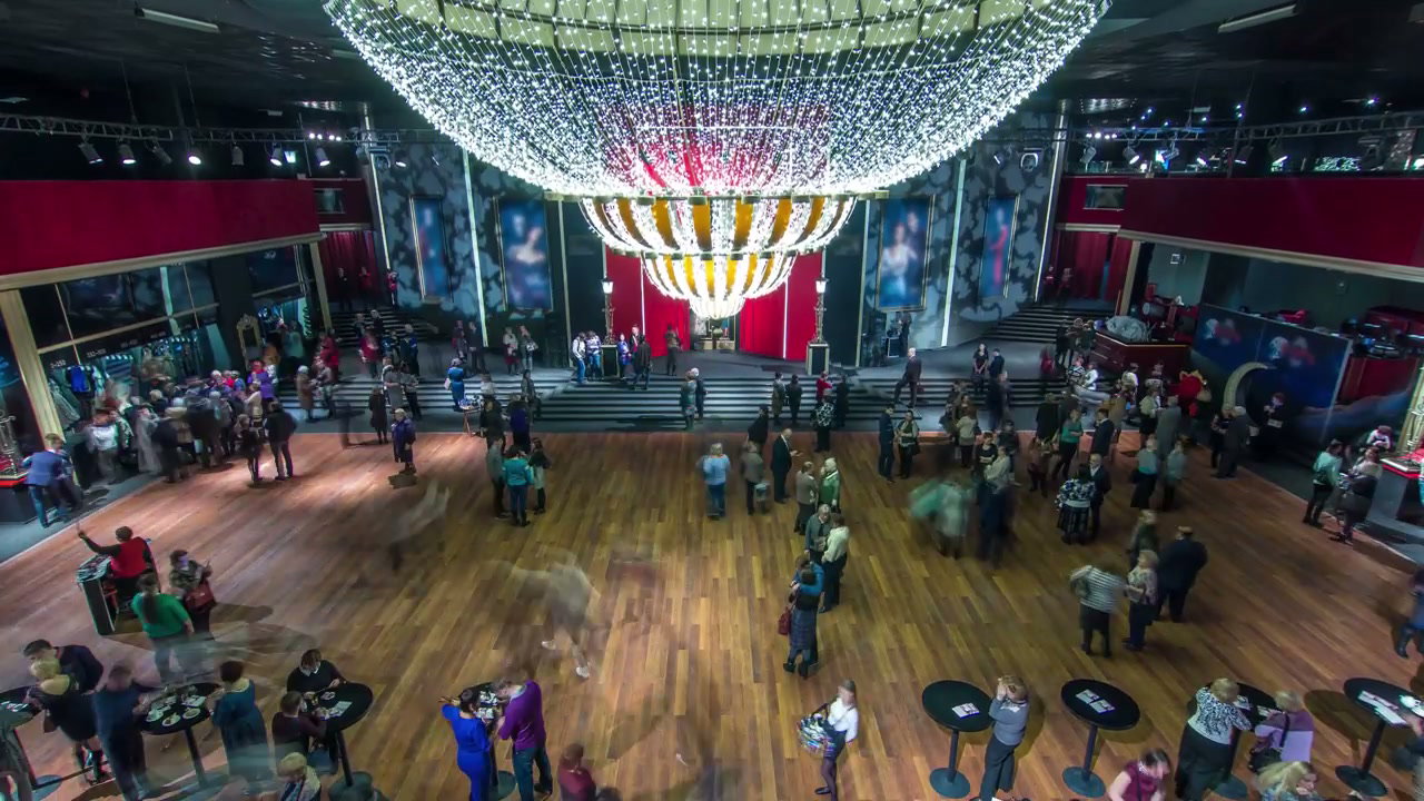 Guests Mingling In Grand Event Hall