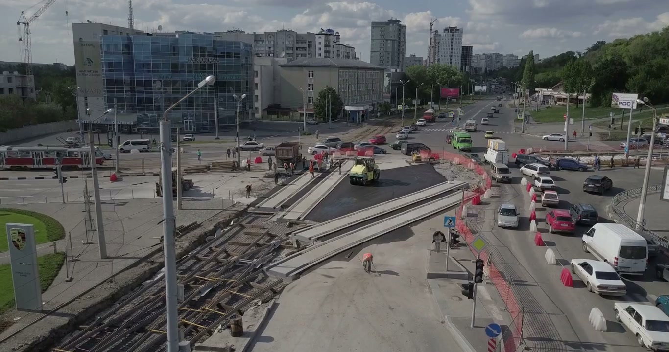 Urban Road and Tram Track Construction