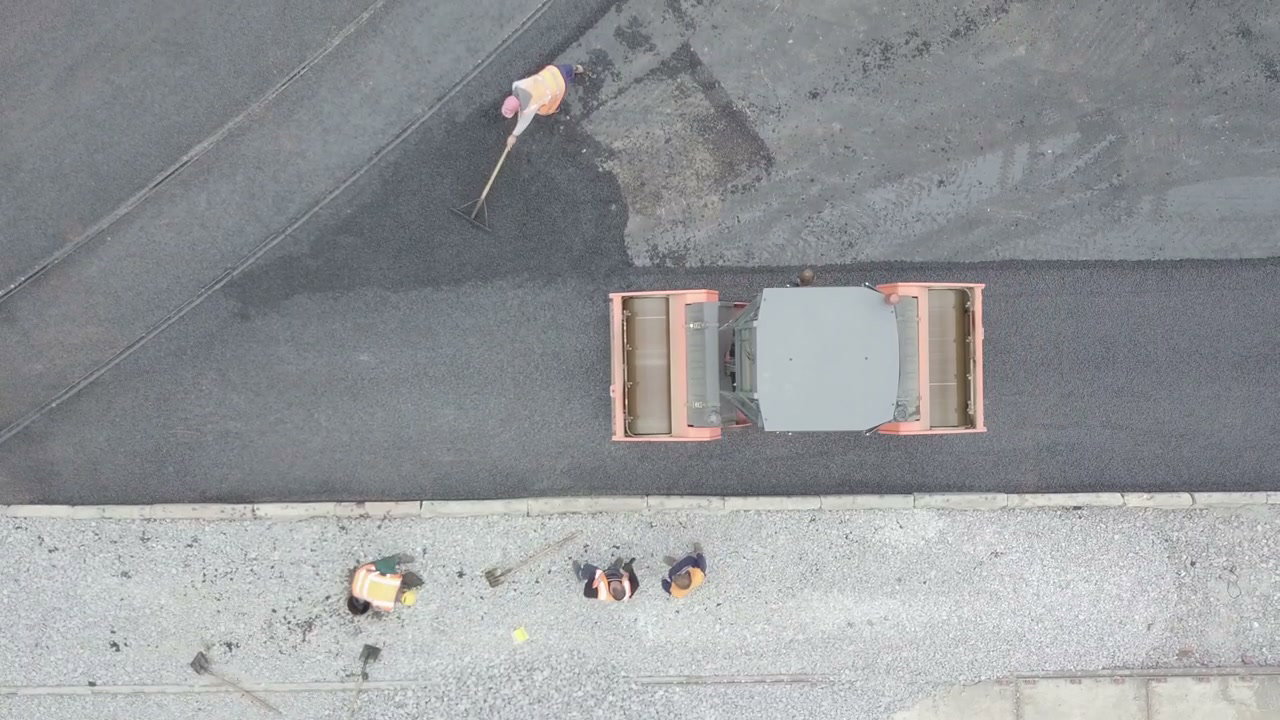 Aerial View of New Road Construction