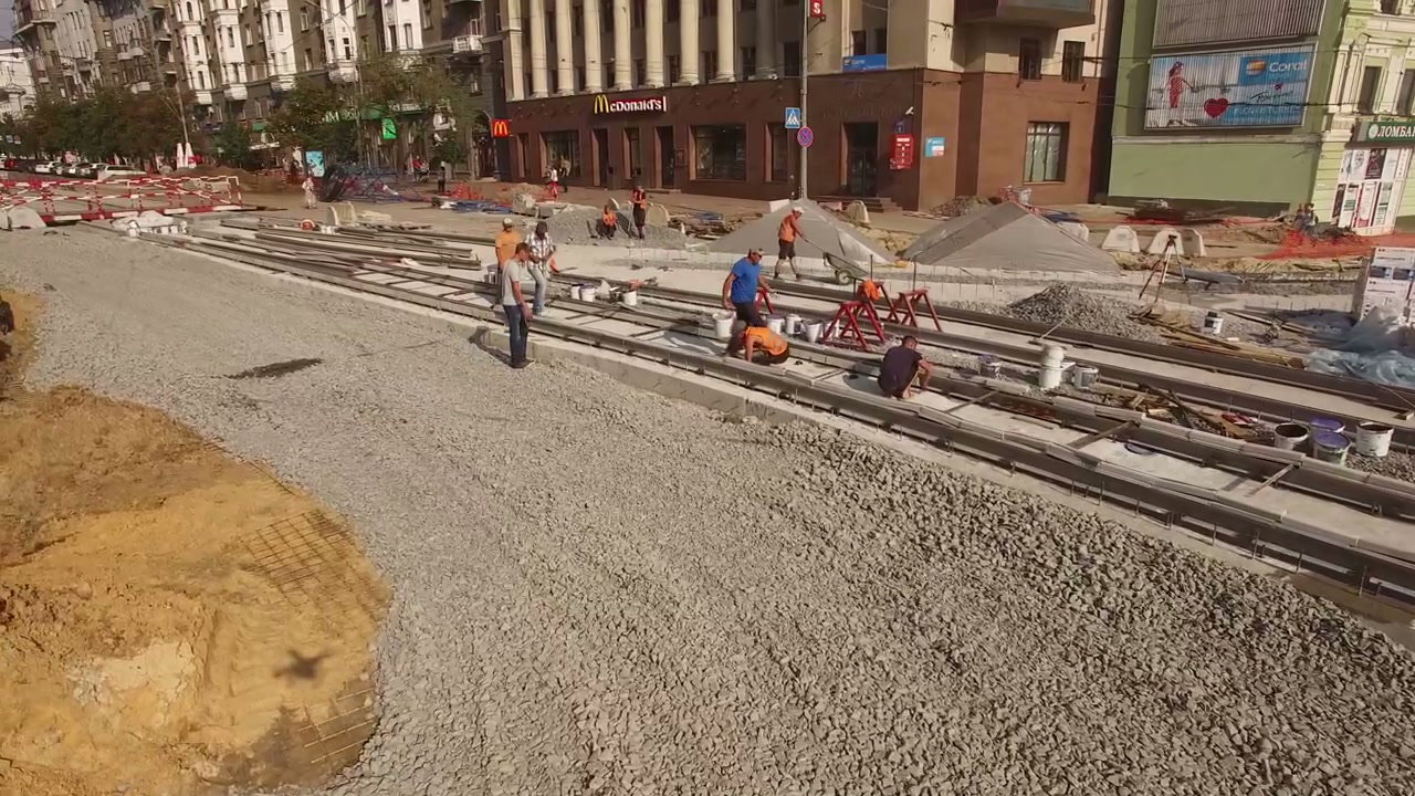 Urban Tram Line Construction
