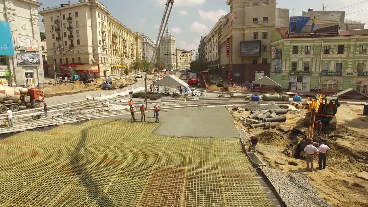 City Street Tram Track Construction