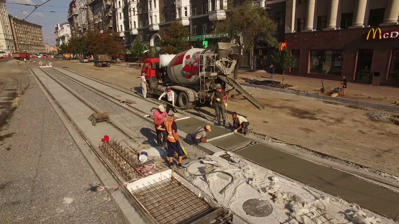 City Tram Track Construction