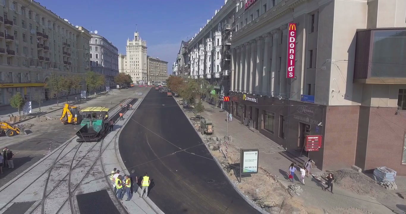 Urban Road Construction and Asphalt Paving