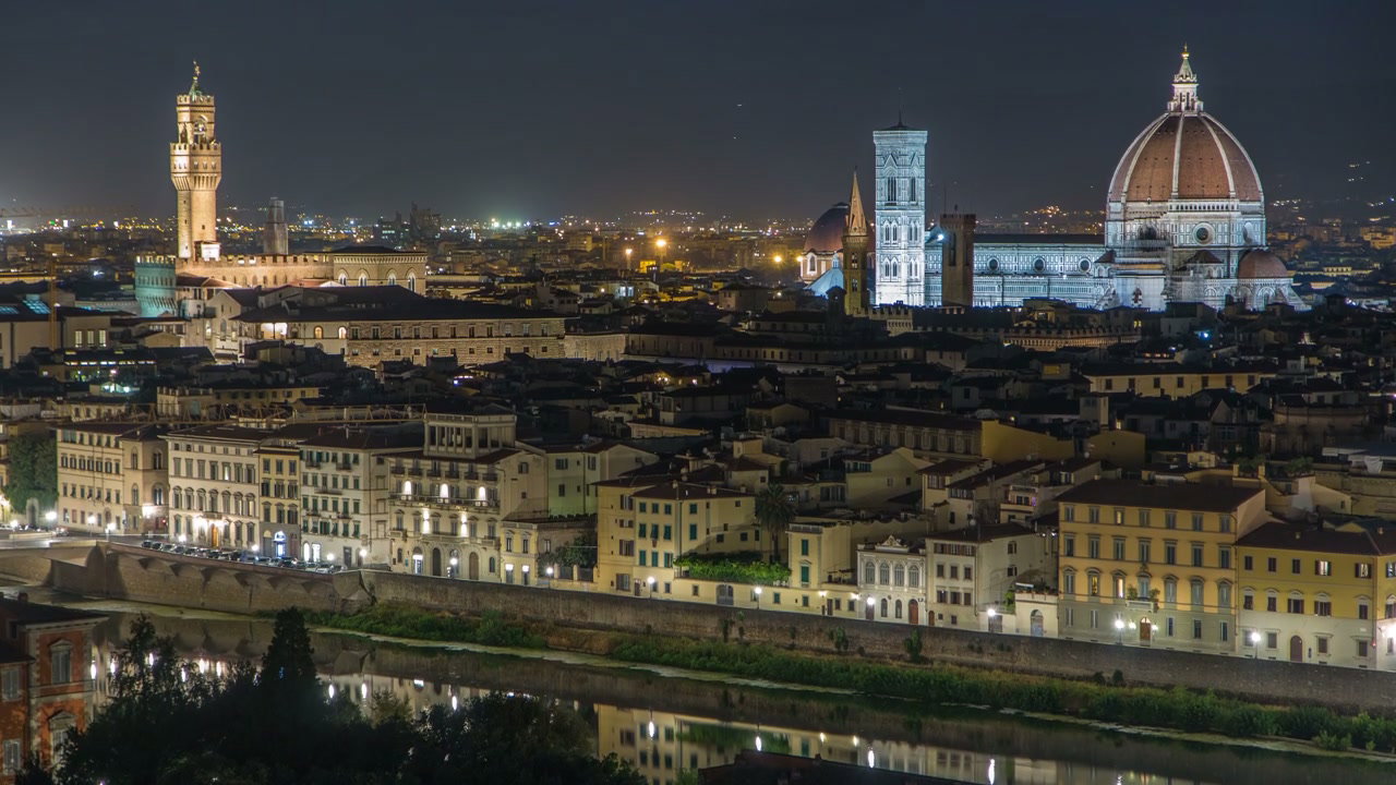 Florence Duomo Cityscape at Night