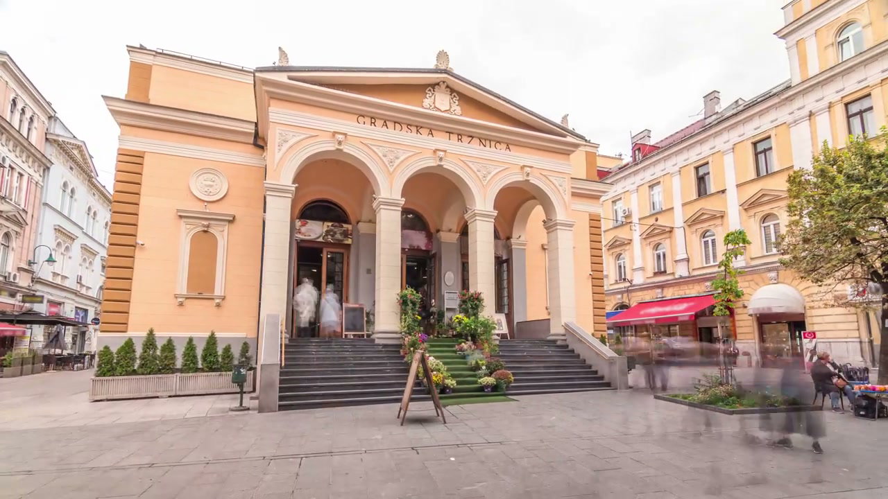 Sarajevo City Market Hall Timelapse