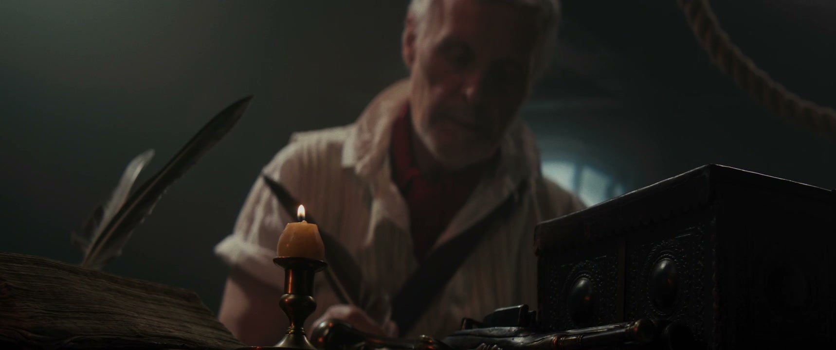Captain Writing By Candlelight