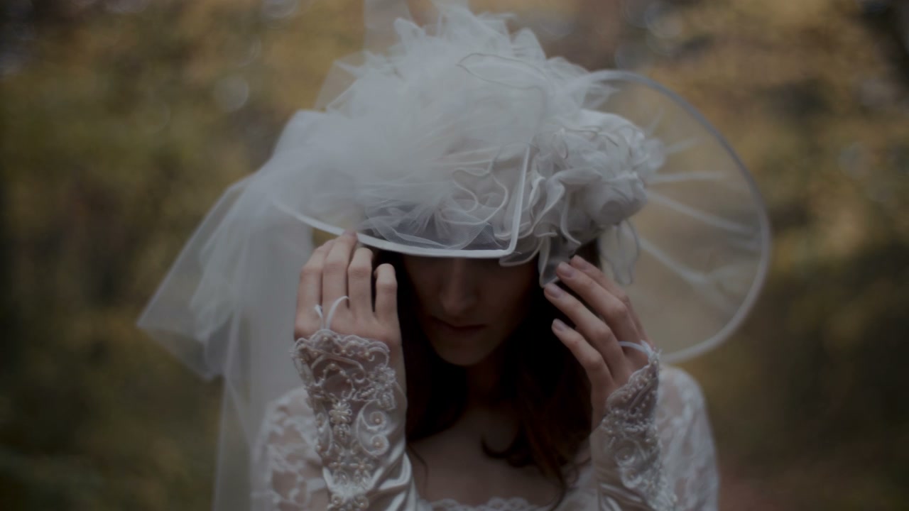 Melancholic Bride in Forest