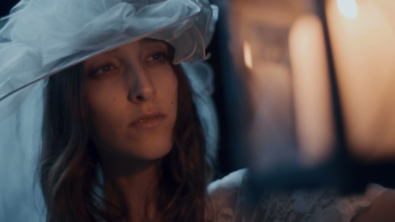 Woman in White with Lantern