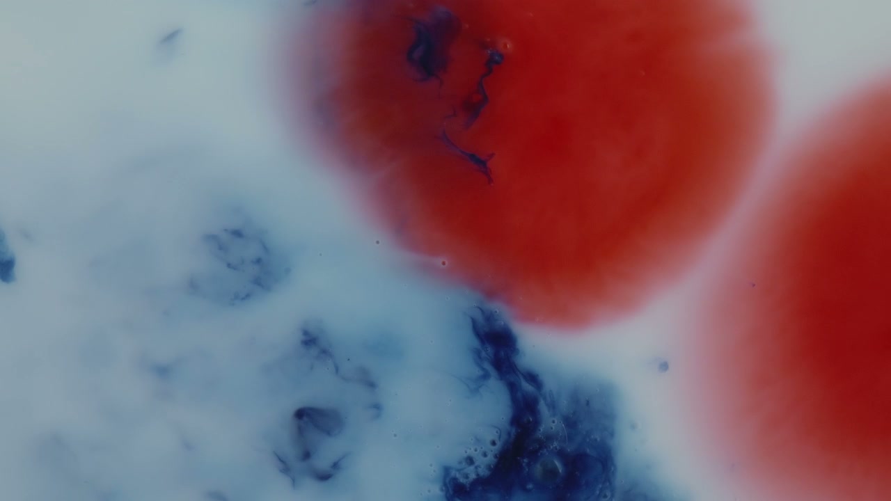Red and Blue Ink Swirls