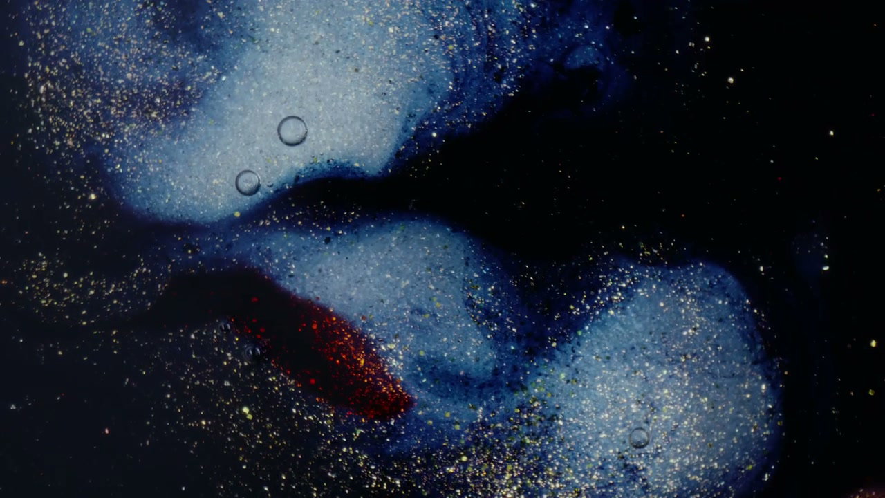 Abstract Microcosmic Glittering Fluids
