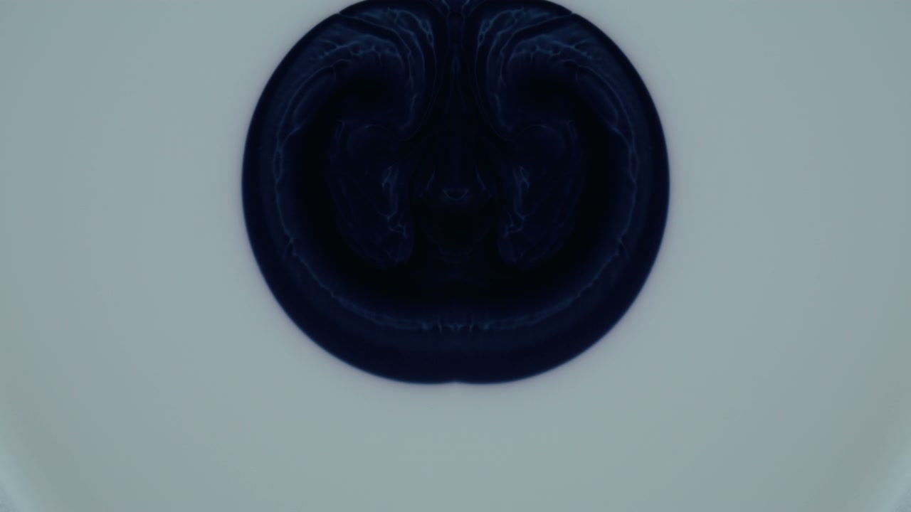 Dark Blue Fluid Art Microcosmos