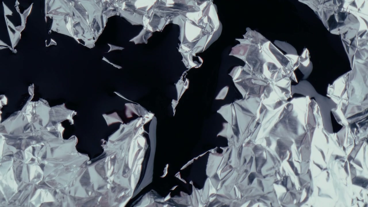 Reflective Silver Foil Abstract