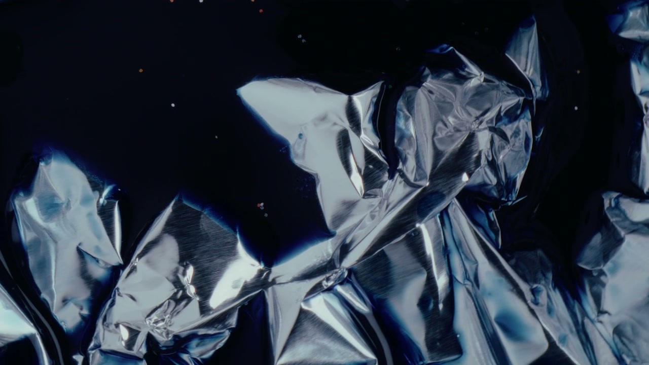 Dynamic Abstract Silver Foil