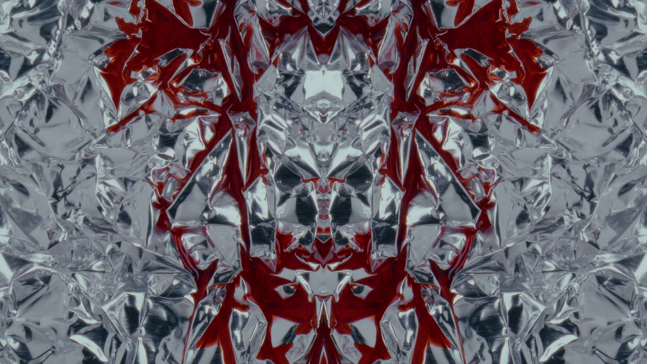 Abstract Red Liquid Motion Art