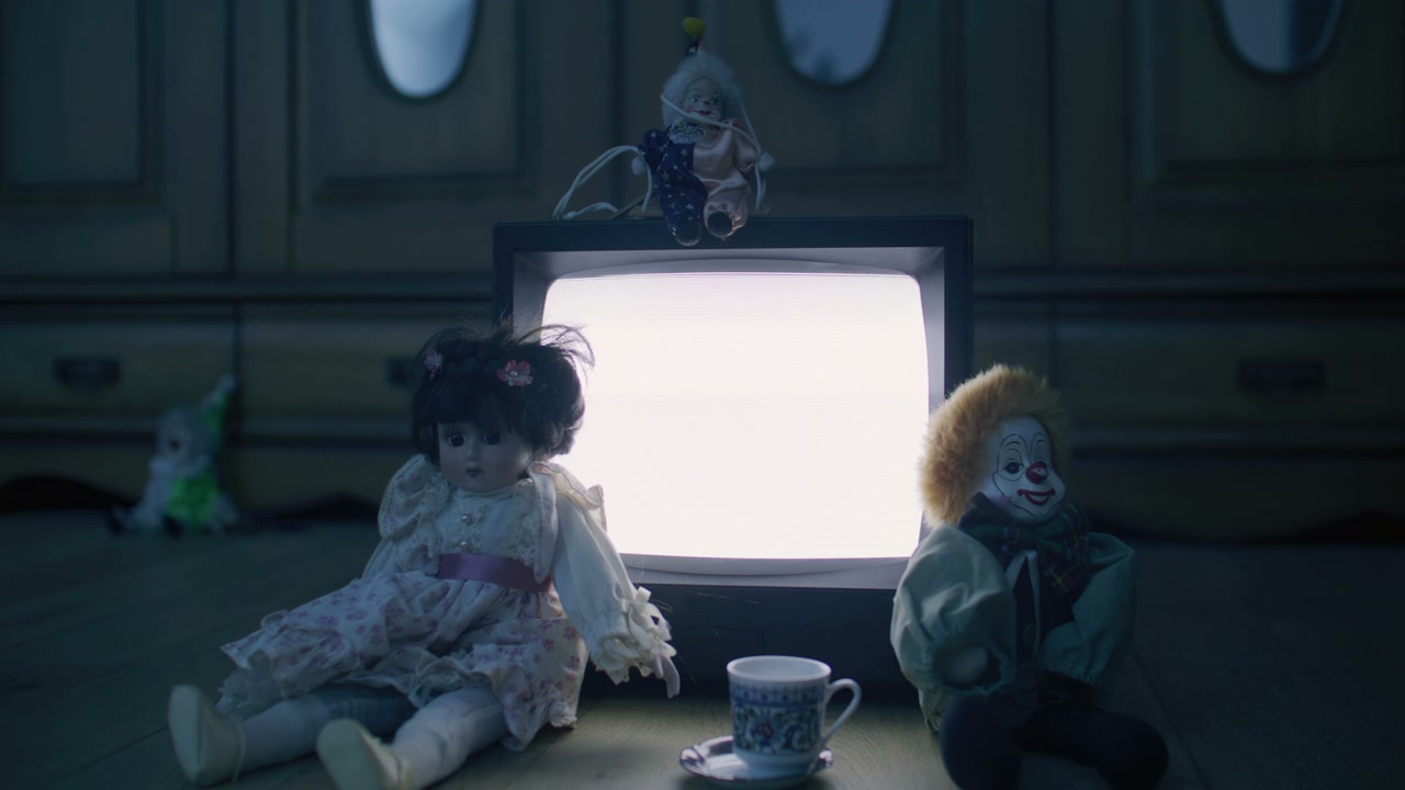 Vintage Dolls and Static Television
