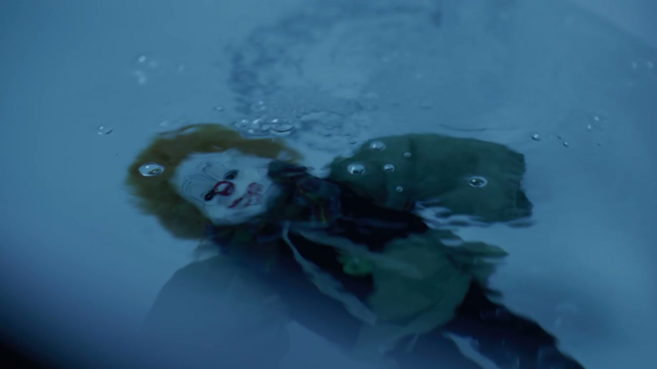 Creepy Clown Doll Underwater