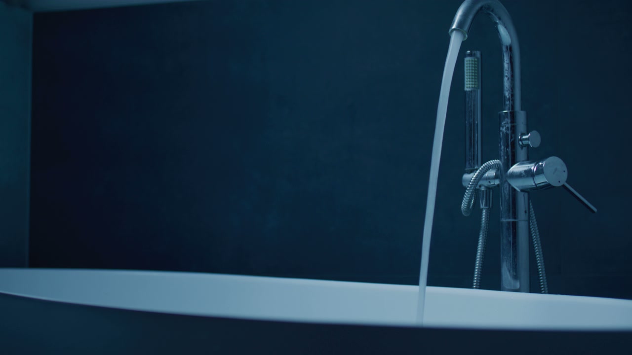 Water Filling Modern Bathtub