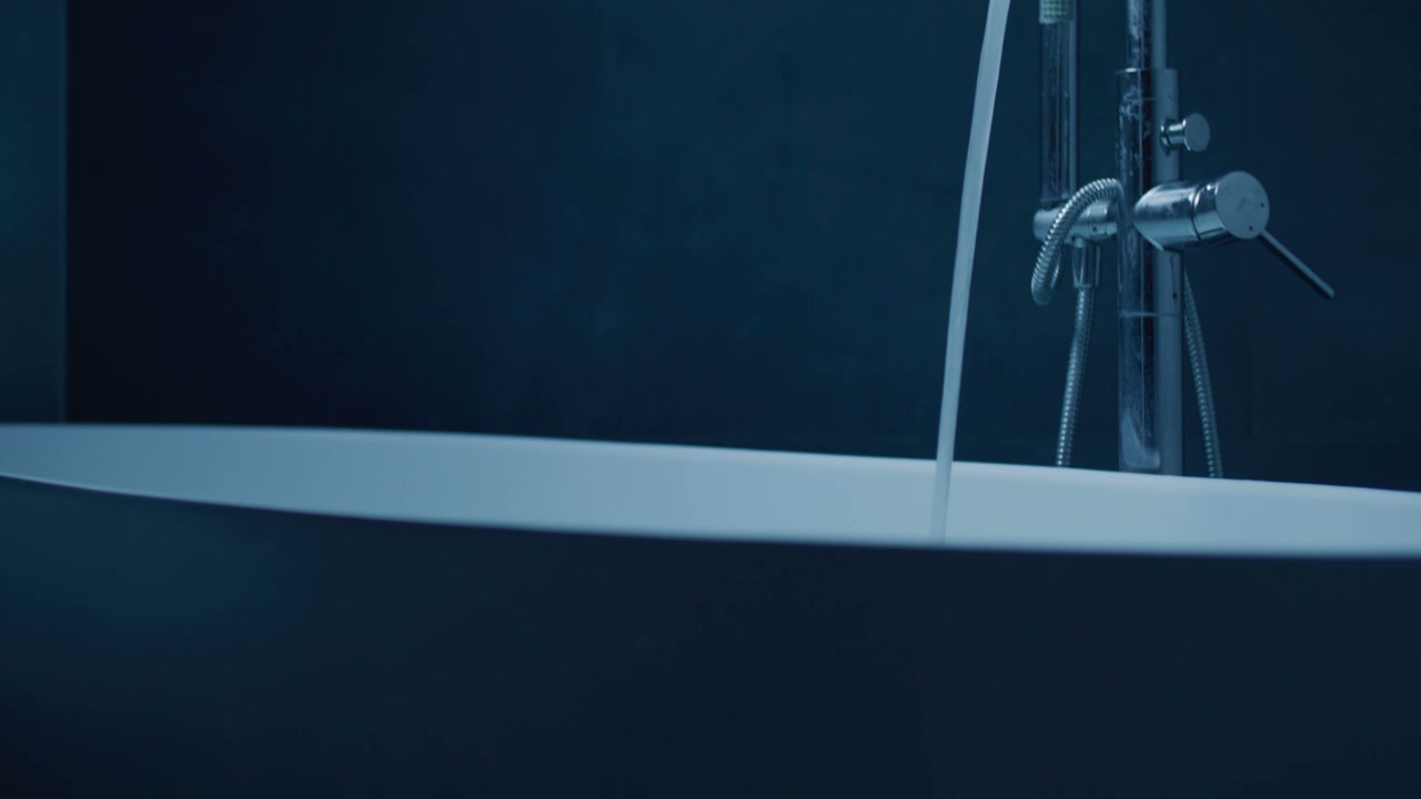 Water Filling Modern Bathtub