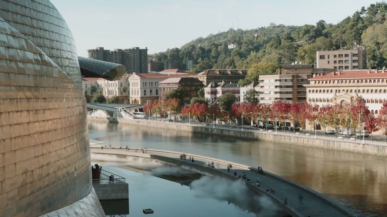 Bilbao Cityscape with Guggenheim Museum and River