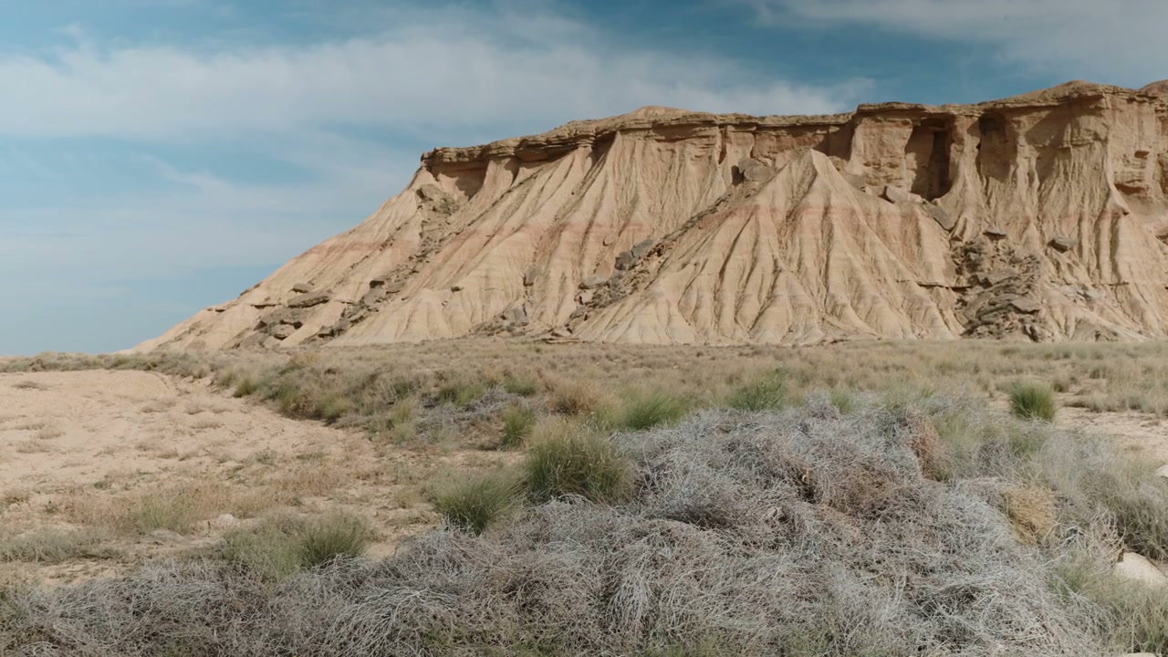 Eroded Clay Cliffs in Northern Spain Desert