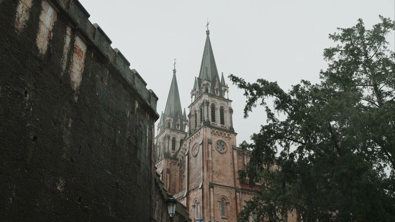 Historic Cathedral with Twin Spires
