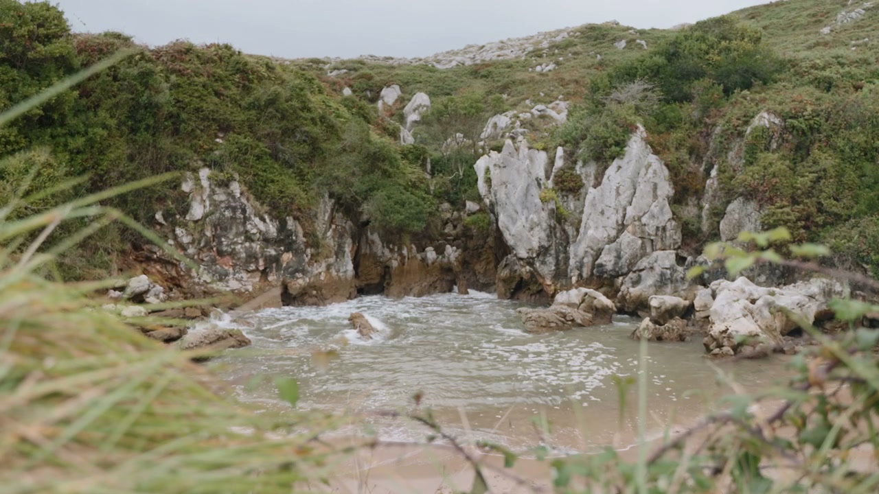 Secluded Rocky Cove in Northern Spain