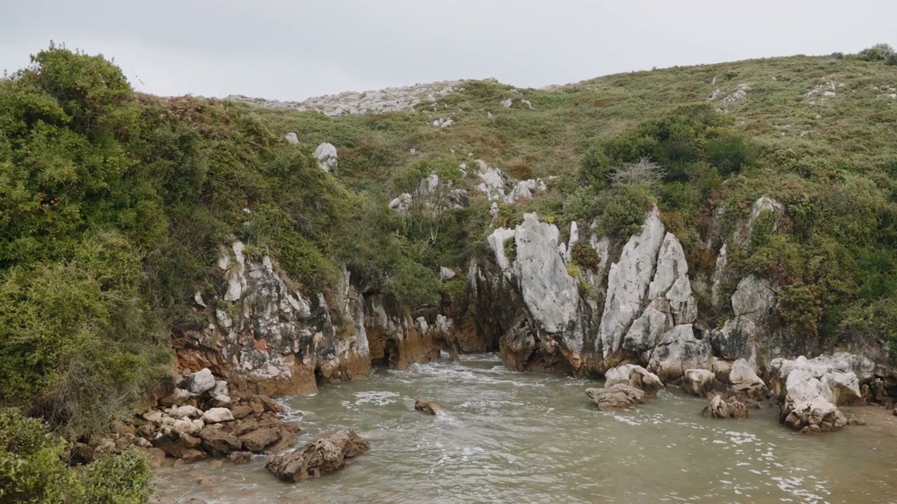 Rocky Coastline Inlet in Northern Spain