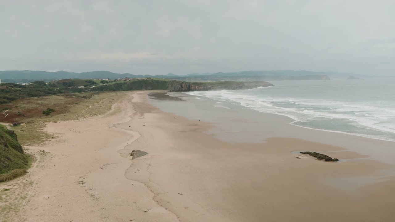 Northern Spain Beach and Rolling Waves