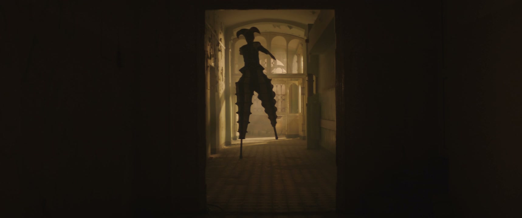 Creepy Figure on Stilts in Abandoned Asylum