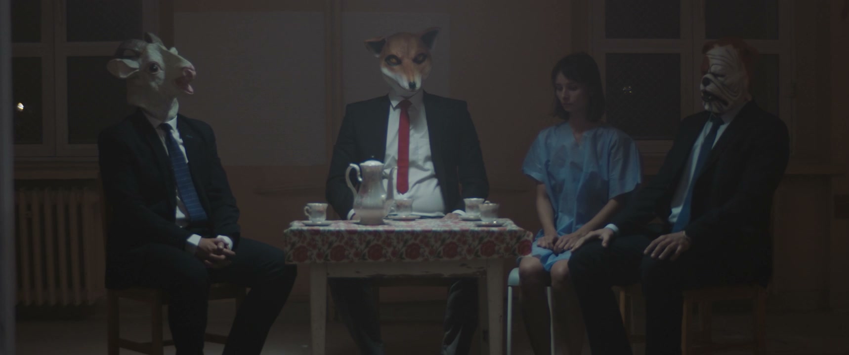 Unsettling Meeting with People in Animal Masks