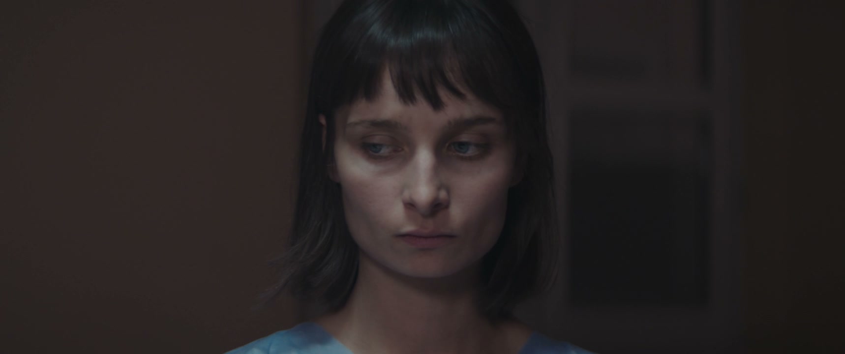 Anxious Hospital Patient Looking Around