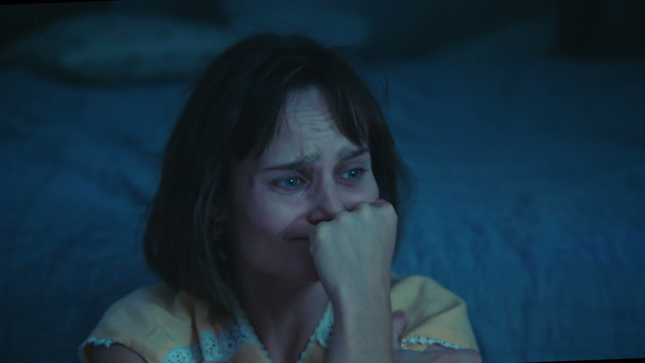 Frightened Woman Crying