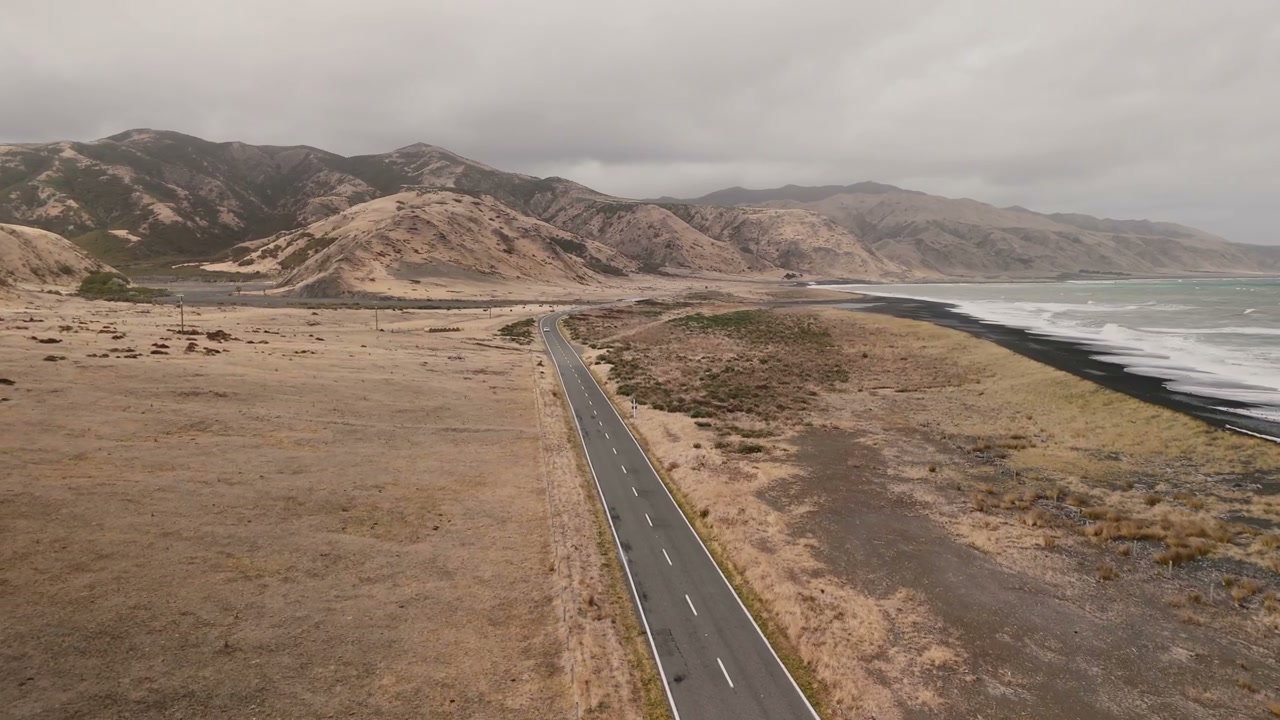 Remote Coastal Road New Zealand