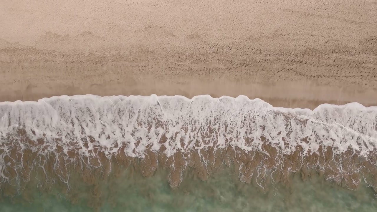 Ocean Waves Crashing on Sandy New Zealand Coast