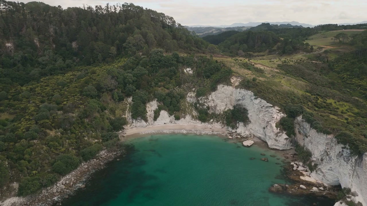 New Zealand Coastal Bay and White Cliffs