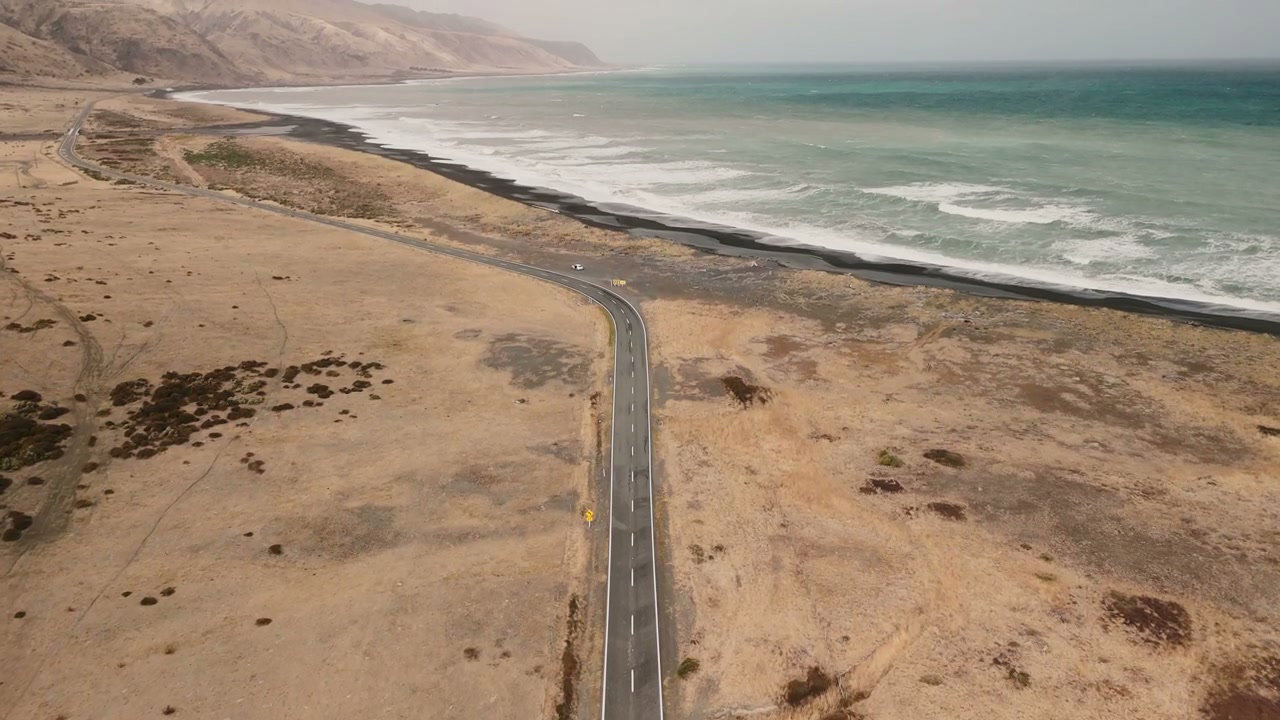 Aerial View of Coastal Road in New Zealand