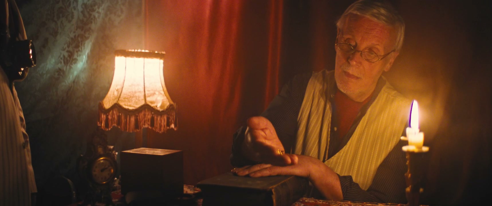 Vintage Salesman Gesturing at Desk