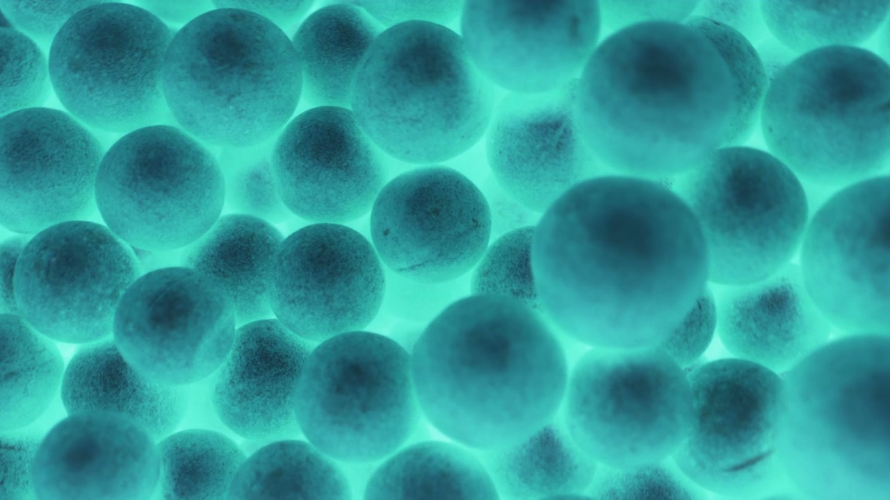 Glowing Organic Spheres