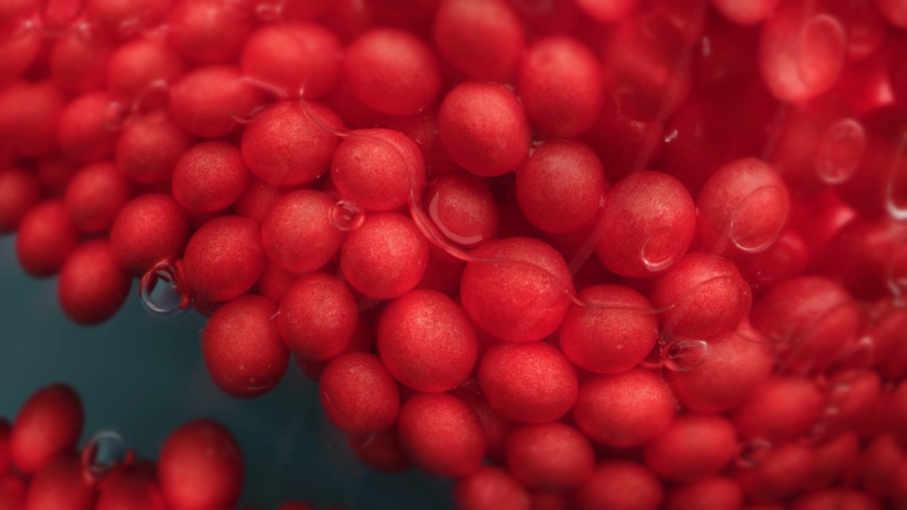 Abstract Red Granules Close-Up