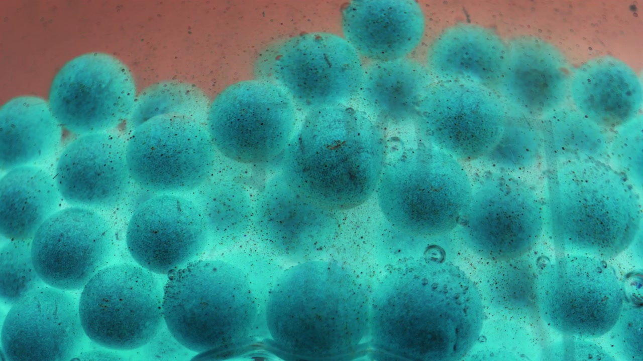 Abstract Organic Spheres in Liquid