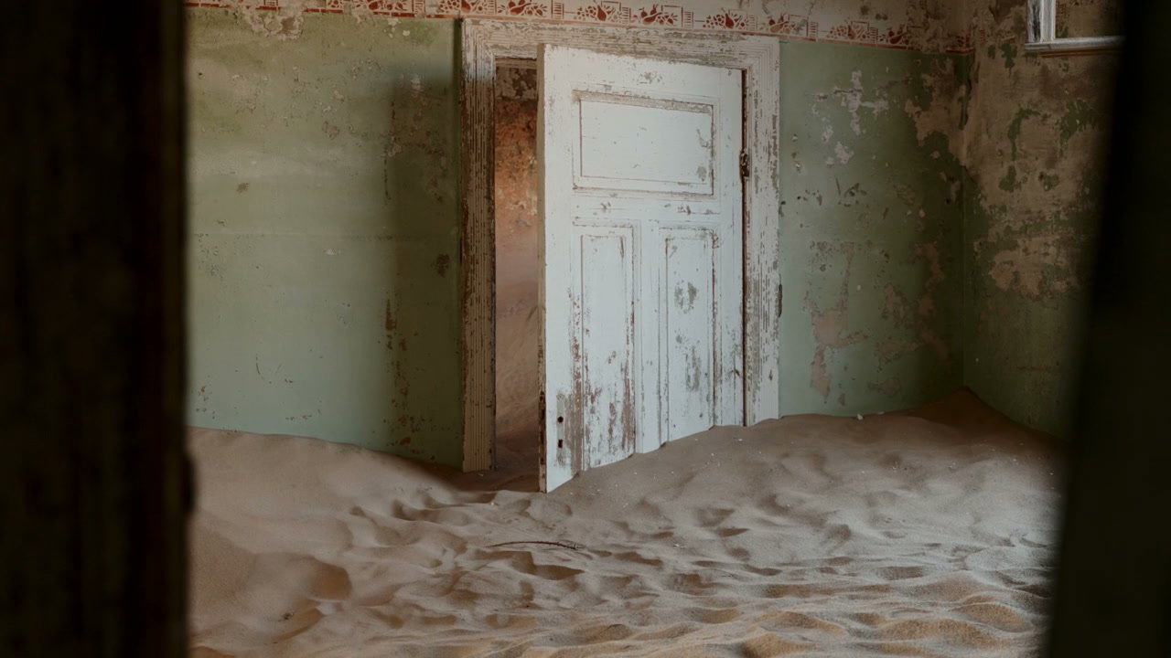 Desert Ghost Town Room Filled with Sand